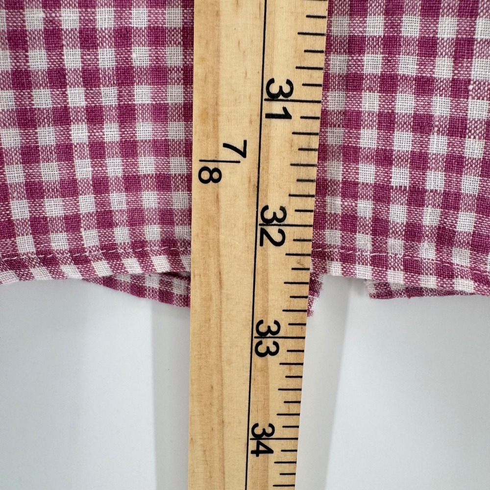 Rodd & Gunn Button Up Shirt Mens 3XL Pink Gingham 100%‎ Linen Italian Fabric - Picture 8 of 12
